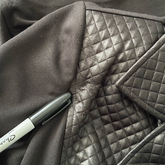Anne Klein moto Black Quilted Jacket size XS - Picture 9 of 9